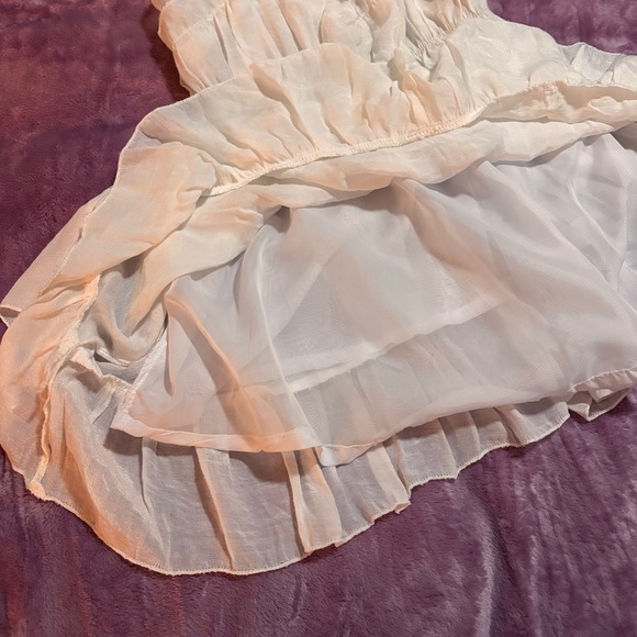 White Babydoll Ruffled Spaghetti Strap Empire Cami Size XS NWT, Costa Blanca - Picture 5 of 10